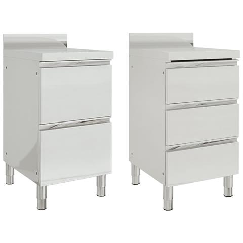 Mobiletti da Cucina Commerciale 2 pz in Acciaio Inox - Foto 1