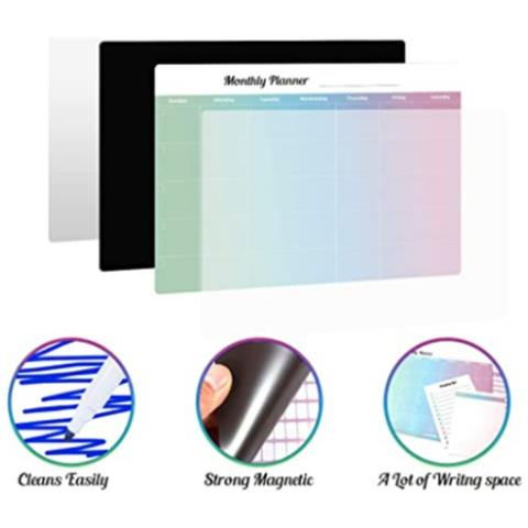 Set Con Lavagna Magnetica, Lavagnetta, Penne E Magneti Multicolor - Foto 5