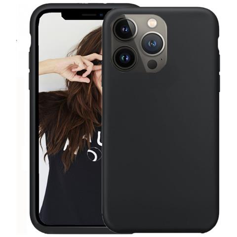 Cover Per Iphone 12 Pro Max Premium Silicone Microfibra, Nero - Foto 1