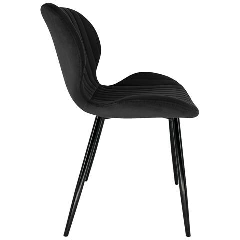 Sedia da Pranzo in Velluto SJ. 17, Colore Nero - Foto 2