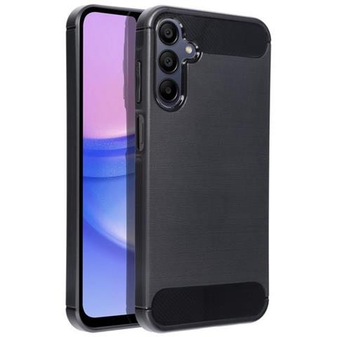 Custodia B-case Tpu Silicone Cover Case Per Samsung Galaxy A15 4g 5g Carbon Metal Black - Foto 1