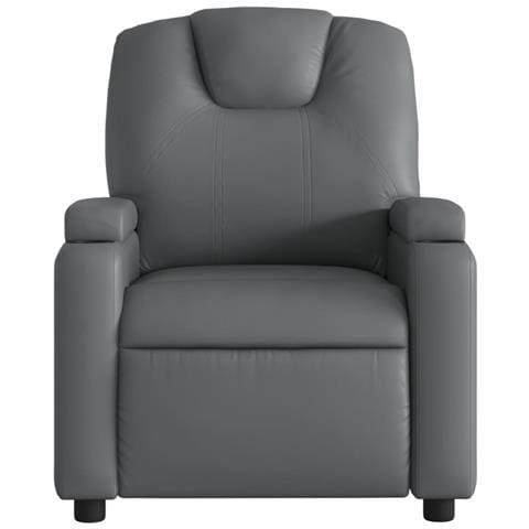 Poltrona Reclinabile Grigia In Similpelle - Foto 2