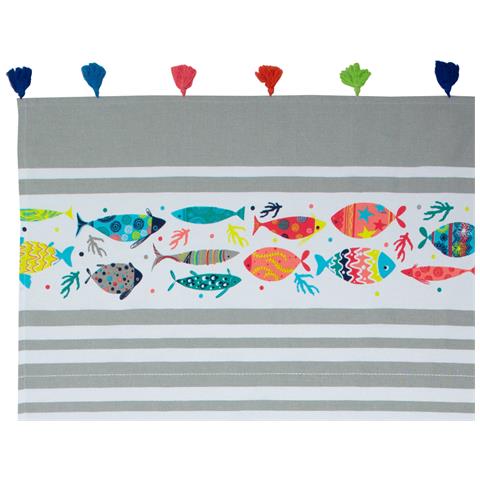 Telo Mare Fouta Per Spiaggia Fantasia Rigata Multicolore Leopard Pesci Fouta Bahia Beige - Foto 4