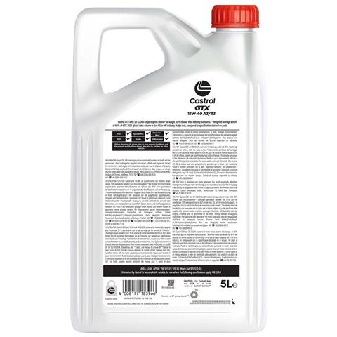 Olio Lubrificante Sintetico Motore Auto Gtx 15w40 4l Oil - Foto 2