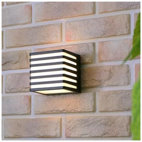 Applique Led Luce Naturale Lampada A Parete Muro 10 W Esterno Faretto Cubo Nero - Foto 1