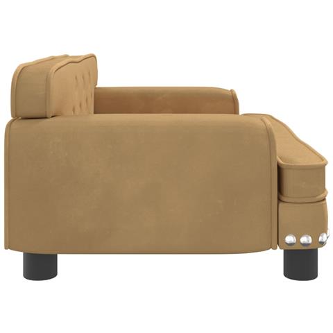 Divano per Bambini Marrone 70x45x30 cm in Velluto - Foto 7
