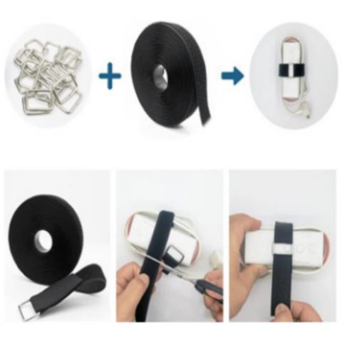 Nastro Adesivo A Strappo Da 2 Cm X 5 M Con 25 Fibbie - Foto 4