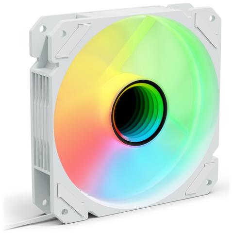 SHARK Mirror PWM RGB Case per computer Ventilatore 12 cm Bianco 1 pz - Foto 1