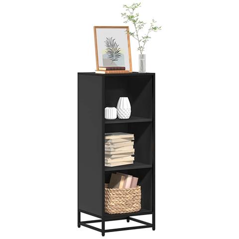 Libreria Nera 40x35x107,5 Cm In Legno Multistrato - Foto 1