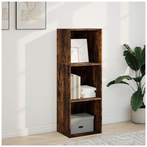 Libreria Rovere Fumo 40x30x114 Cm In Legno Multistrato - Foto 3