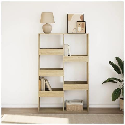 Libreria Rovere Sonoma 100x33x155,5 Cm In Legno Multistrato - Foto 3