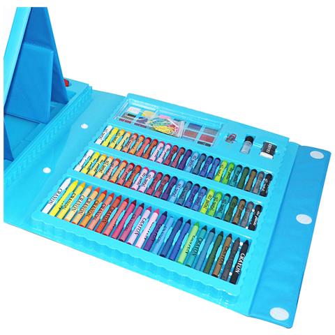 Set Completo Di Pittura E Disegno 208 Pezzi Olio, Acquerelli, Cere, Pennarelli, Pastello E Matite Con Accessori. Contiene Cavalletto Per Disegno. - Foto 4