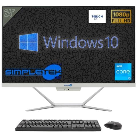 Aio All In One Touchscreen I3 24"" Windows 10 8gb 240gb Full Hd Pc Computer - Foto 1