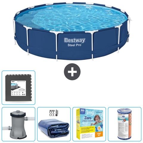 Piscina Fuori Terra - In Giro - 396x84 Cm - Blu - Include Accessori Coordinati Cb18 - Foto 1