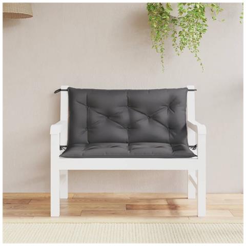 Cuscini Panca Giardino 2pz Antracite 100x50x7cm Tessuto Oxford - Foto 8