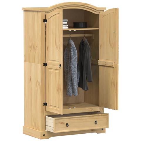 Lusso Casadino -  Armadio Corona 102x52x186 Cm In Legno Massello Di Pino - Foto 2