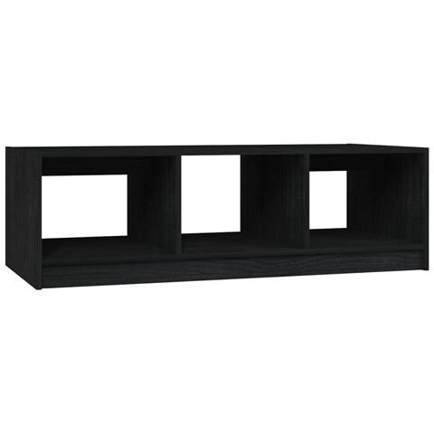 Lusso Casadino - Tavolino Da Salotto Nero 110x50x34 Cm Legno Massello Di Pino - Foto 1