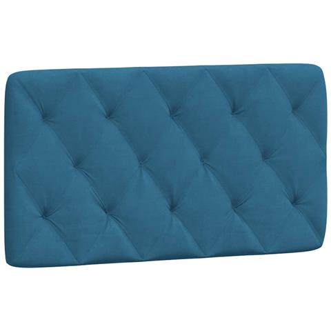 Lusso Casadino - Cuscino Testiera Blu 100 Cm In Velluto - Foto 1