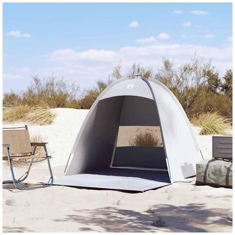 Tenda da Spiaggia 3 Persone Grigia Impermeabile - Foto 2