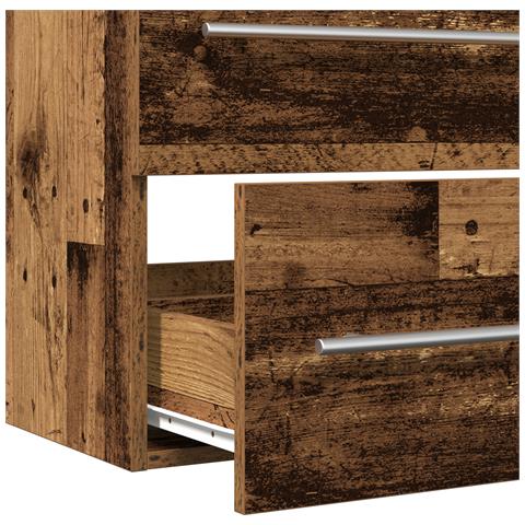 Mobile per Lavabo con Lavandino Integrato Finitura Legno Vecchio - Foto 9