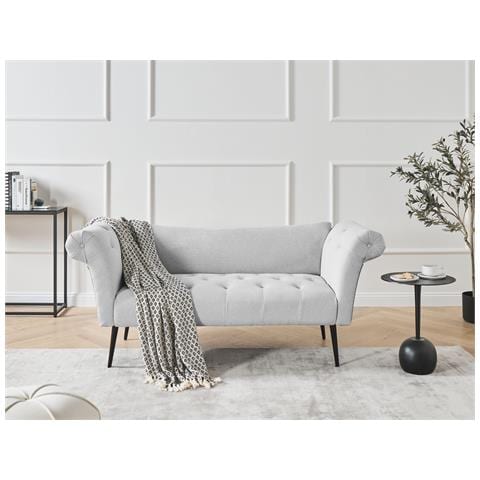 Chaise Longue Nantilly Tessuto Grigio Chiaro - Foto 1