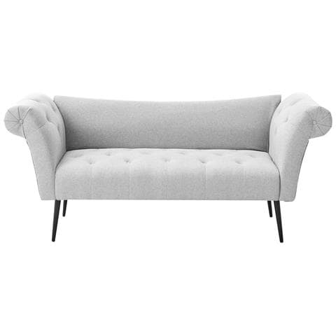 Chaise Longue Nantilly Tessuto Grigio Chiaro - Foto 2