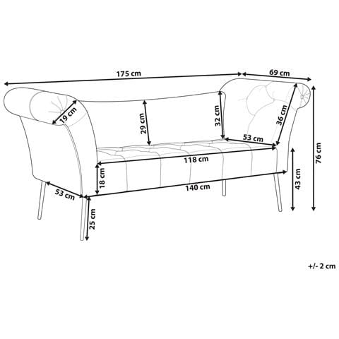 Chaise Longue Nantilly Tessuto Grigio Chiaro - Foto 8