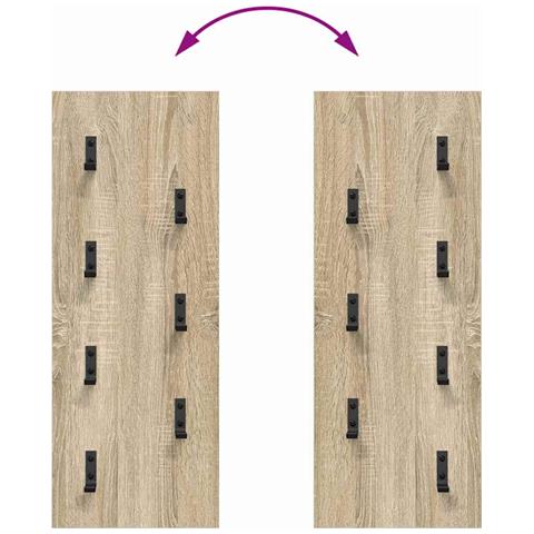 Appendiabiti a muro rovere sonoma 30 x 1.5 x 80 cm - Foto 9