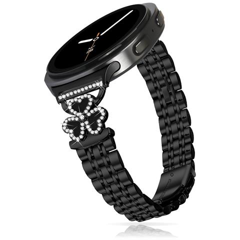 Cinturino In Acciaio Inossidabile Con Quadrifoglio E Sette Perline Compatibile Con Samsung Watch 8/8 Classic - Foto 2