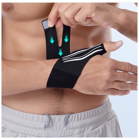 Tutore Per Pollice Leggero Unisex - Supporto Per Polso - Mano Sinistra - Nero Black Mano Sinistra - Foto 7