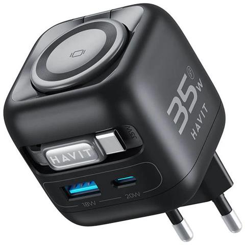 UC250 A-EU Caricabatterie per dispositivi mobili Lettore e-book, Cuffie, Telefono cellulare, Altoparlante portatile, Orologio intelligente, Telefono Nero Carica wireless Ricarica rapida Interno - Foto 1