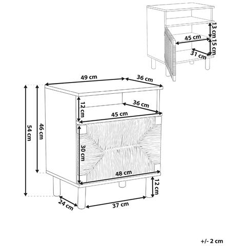 Comodino Bondi Marrone Chiaro - Foto 6