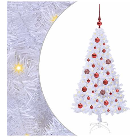 Albero di Natale artificiale Bianco 120 cm PVC e Acciaio - Foto 1