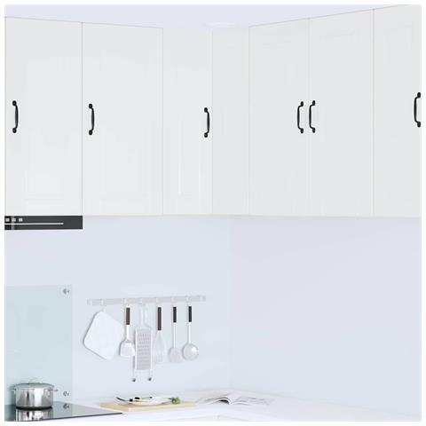 Pensile cucina Bianco Lucido 57 x 57 x 80 cm Legno multistrato - Foto 2