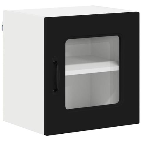 Pensile cucina con porta Nero 40 x 31 x 40 cm Legno multistrato - Foto 1