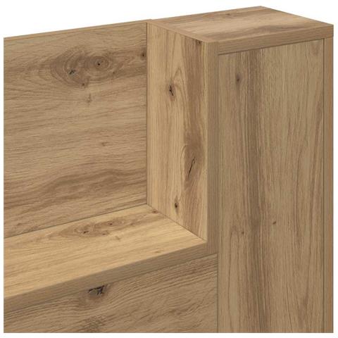 Testiera con lo scaffale Rovere artigianale 200 x 15 x 103,5 cm - Foto 9