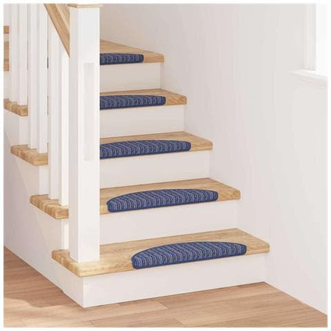 Tappetini per scale autoadesivi 15 pcs Blu 56 x 17 x 3 cm - Foto 2