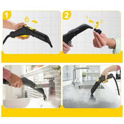 Set Di Accessori Per Pulizia Compatibile Con Kärcher Sc1-sc5 - 14 Pezzi, Microfibra, Spazzole Nylon E Ottone, Ugello Potente, Uso In Cucina - Foto 8