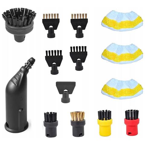 Set Di Accessori Per Pulizia Compatibile Con Kärcher Sc1-sc5 - 14 Pezzi, Microfibra, Spazzole Nylon E Ottone, Ugello Potente, Uso In Cucina - Foto 1