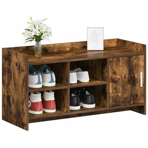 Mobile per scarpe con porta Rovere Fumo 100 x 39,5 x 51 cm - Foto 2