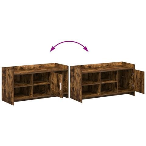 Mobile per scarpe con porta Rovere Fumo 100 x 39,5 x 51 cm - Foto 9