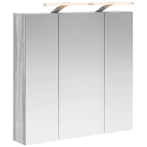 Mobiletto per specchio da bagno Grigio Sonoma 70 x 14,5 x 70 cm - Foto 1