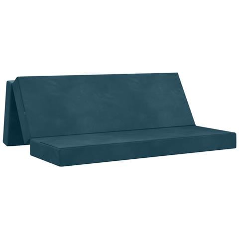 Divano Letto Pieghevole 200 x 67 x 45 cm Blu - Foto 1