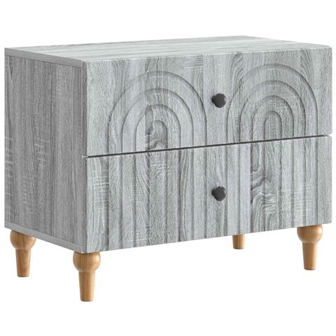 Armadio da Notte con cassetto Grigio Sonoma 62 x 34,5 x 48 cm - Foto 1