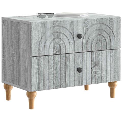 Armadio da Notte con cassetto Grigio Sonoma 62 x 34,5 x 48 cm - Foto 2