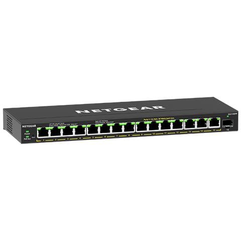 GS316EPP Gestito Gigabit Ethernet (10/100/1000) Supporto Power over Ethernet (PoE) Nero - Foto 1