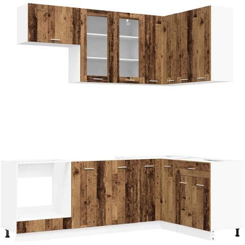 Unità Cucina LYON 8 pcs Legno antico Legno ingegnerizzato - Foto 1