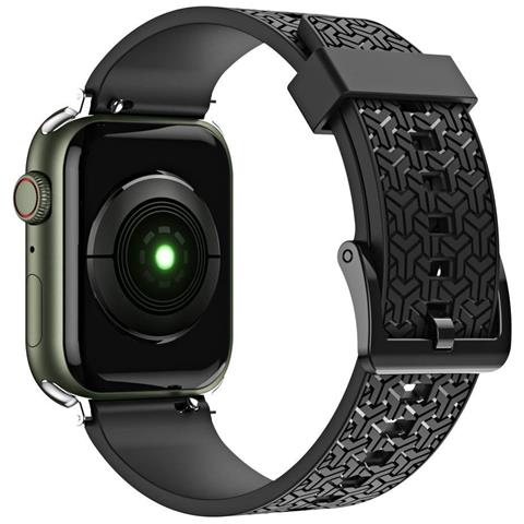 Cinturino Y Per Apple Watch 7 / Se (41/40/38 Mm) Cinturino Orologio Nero - Foto 2