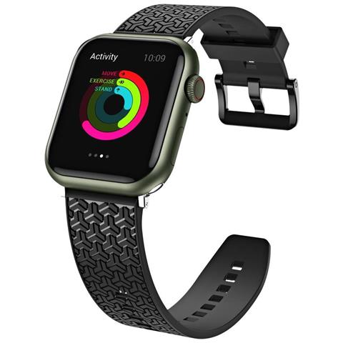 Cinturino Y Per Apple Watch 7 / Se (41/40/38 Mm) Cinturino Orologio Nero - Foto 5