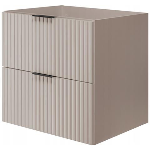 Mobile sottolavabo bianco 120 cm, Piano in finitura marmo bianco, 2 cassetti, Sospeso, MDFMobilecon 1 anta, MODERNO - Foto 5